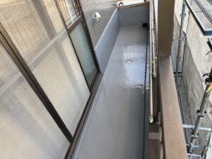 大阪市外壁塗装 ベランダ防水工事同時施工完了