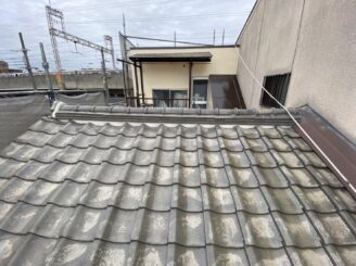 大阪市住之江区　外壁塗装　 棟部分漆喰補修完了　G様邸