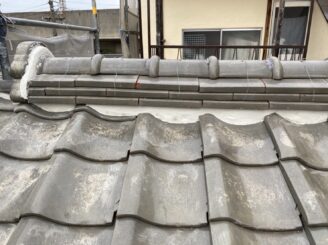 大阪市住之江区 　外壁塗装　屋根漆喰塗替え完了　G様邸