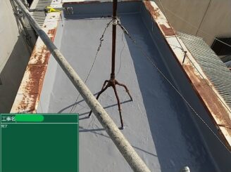 大阪市住之江区 　外壁塗装　屋上防水工事完了後の状態　G様邸