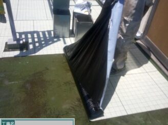 大阪市福島区 屋上防水 トップコート仕上げ