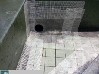 大阪市福島区 屋上防水 改修ドレン施工