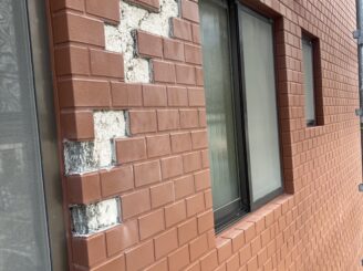 大阪府茨木市 外壁タイル補修 タイル剥がれ撤去作業