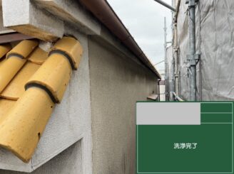 大阪市天王寺区 外壁塗装 高圧洗浄完了