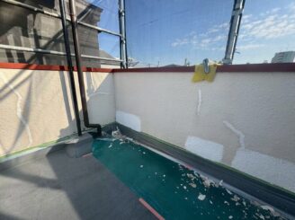 大阪市此花区 外壁補修工事完了 下地補修