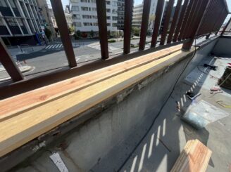 大阪市福島区 屋上笠木 木下地交換工事