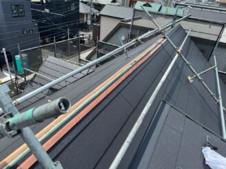 大阪市阿倍野区 棟包み板金施工