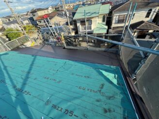 大阪市東淀川区 スーパーガルテクト屋根カバー工事