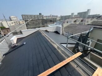 大阪市福島区 屋根棟板金撤去作業