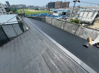 大阪市福島区 屋根棟板金交換完了