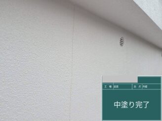 大阪市此花区 外壁塗装工事 中塗り完了