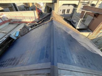 大阪市東住吉区 スーパーガルテクト施工完了②