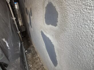 大阪市西淀川区 外壁左官工事 複数箇所の膨れ補修