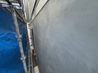 大阪市西淀川区 外壁膨れ補修 モルタル左官下地処理完了