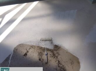 大阪市福島区 屋上ウレタン防水工事 ウレタン防水1回目