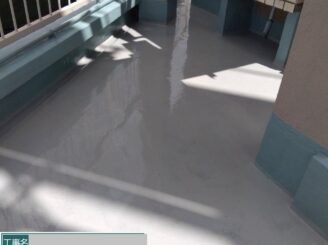 大阪市福島区 屋上ウレタン防水工事 ウレタン防水2回目完了