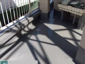 大阪市福島区 屋上ウレタン防水工事 施工後完成全景
