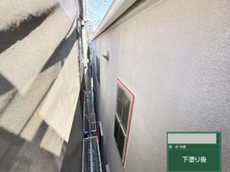 大阪市大正区 外壁塗装 下塗り完了